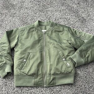 GUC Abercrombie Kids Green Bomber Jacket Size 7/8